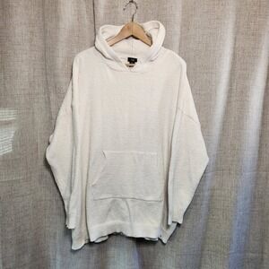True By rue21 Oversized Pullover Hoodie One Size White Long Sleeve Front Pocket